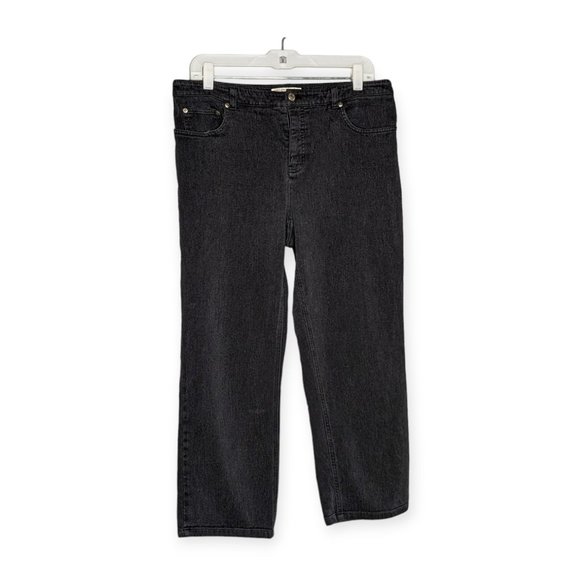 Jones New York Sport Gray Straight Jeans with Shape Control Size Large - Picture 1 of 11